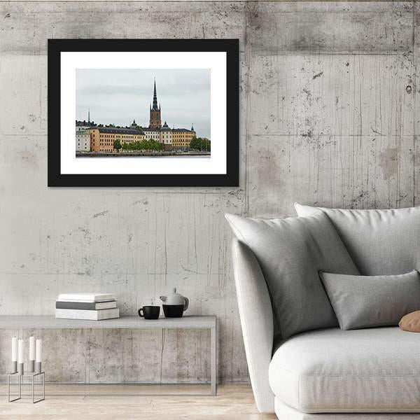 Stockholm City And Evert Taubes Terrass Canvas Wall Art-3 Horizontal-Gallery Wrap-25" x 16"-Tiaracle