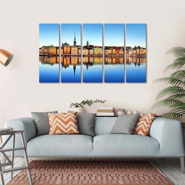 Stockholm City Canvas Wall Art-5 Horizontal-Gallery Wrap-22" x 12"-Tiaracle