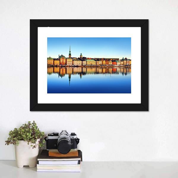 Stockholm City Canvas Wall Art-1 Piece-Framed Print-20" x 16"-Tiaracle