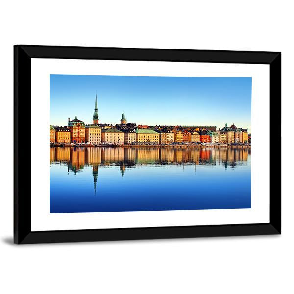 Stockholm City Panoramic Canvas Wall Art-1 Piece-36" x 12"-Tiaracle