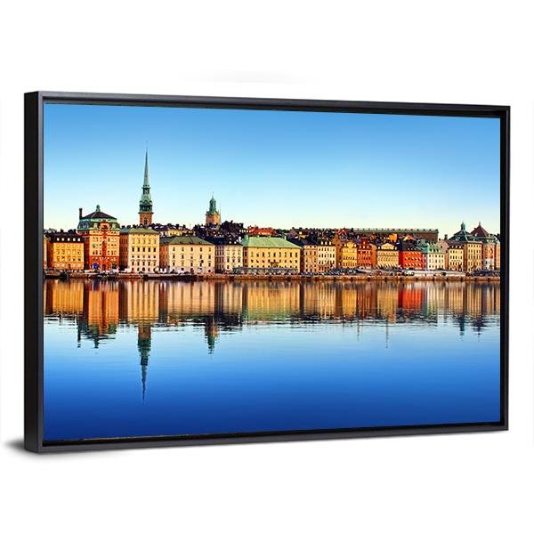 Stockholm City Panoramic Canvas Wall Art-1 Piece-36" x 12"-Tiaracle