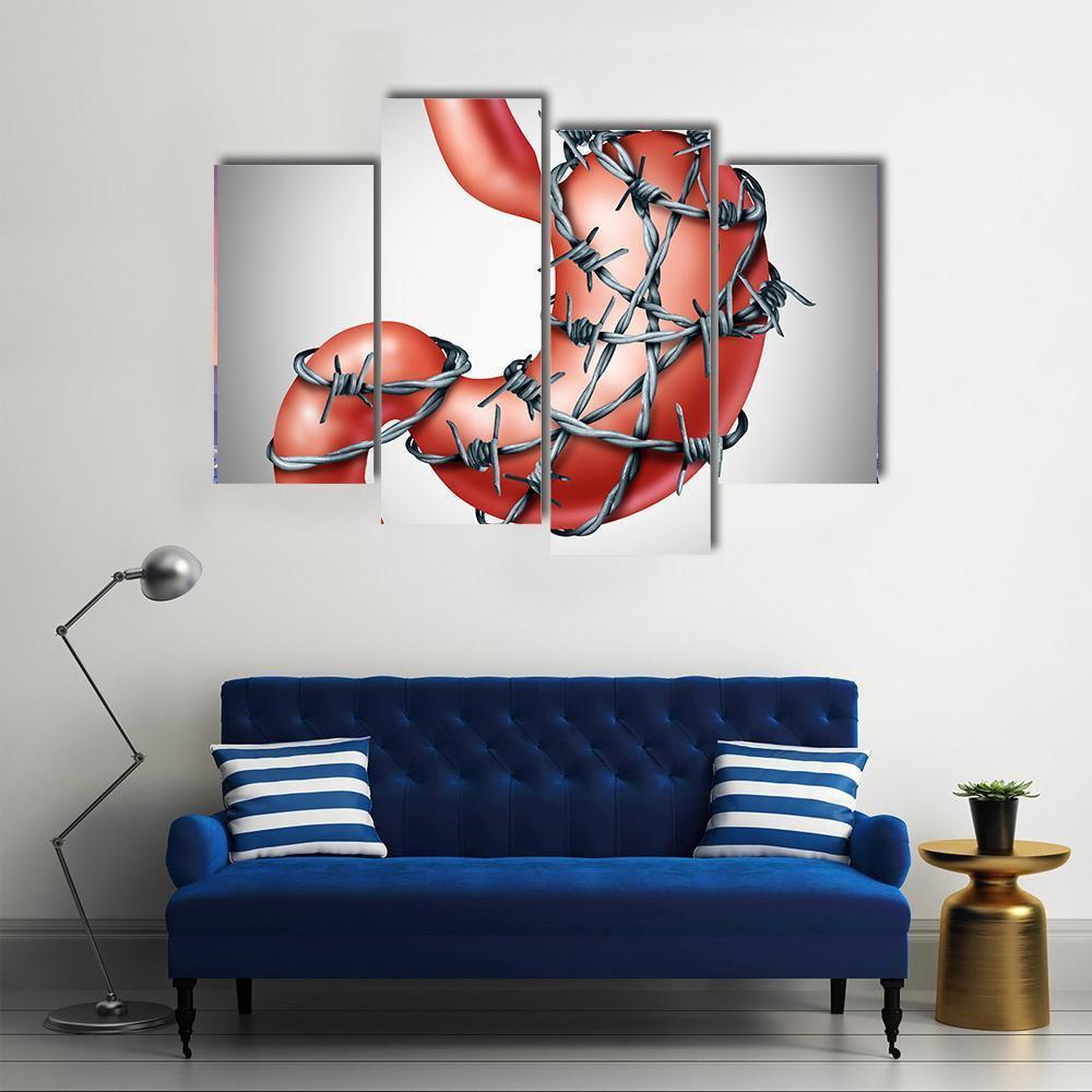 Stomach Pain Canvas Wall Art-4 Pop-Gallery Wrap-50" x 32"-Tiaracle
