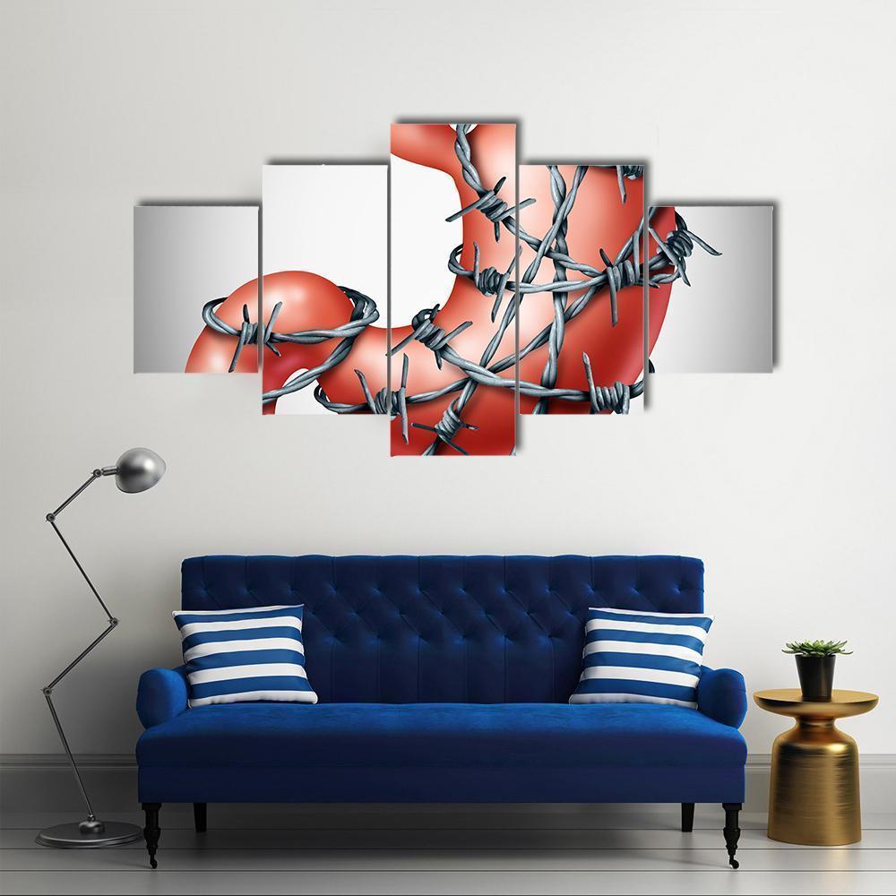 Stomach Pain Canvas Wall Art-5 Star-Gallery Wrap-62" x 32"-Tiaracle