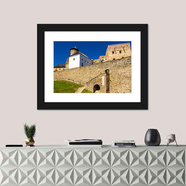 Stone Walls Of Stara Lubovna Castle Canvas Wall Art-1 Piece-Framed Print-20" x 16"-Tiaracle