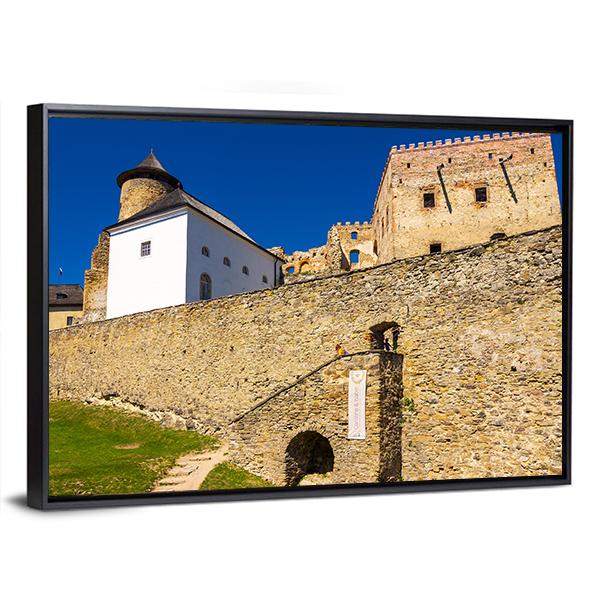Stone Walls Of Stara Lubovna Castle Canvas Wall Art-3 Horizontal-Gallery Wrap-25" x 16"-Tiaracle