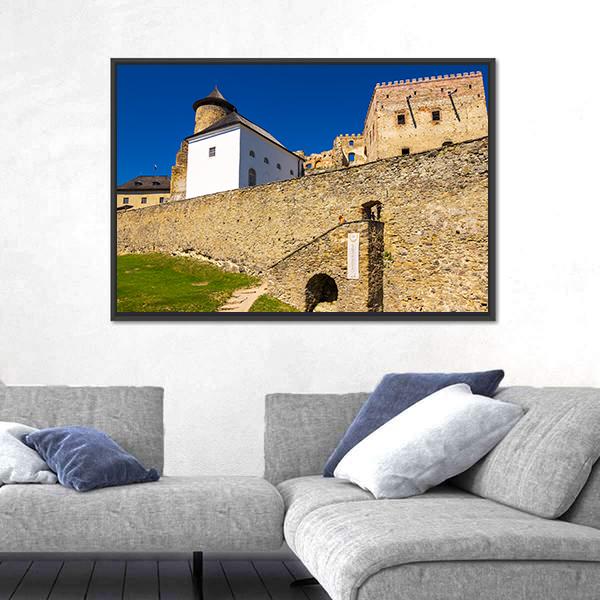 Stone Walls Of Stara Lubovna Castle Canvas Wall Art-3 Horizontal-Gallery Wrap-25" x 16"-Tiaracle
