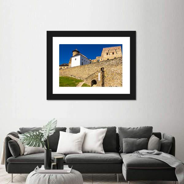 Stone Walls Of Stara Lubovna Castle Canvas Wall Art-3 Horizontal-Gallery Wrap-25" x 16"-Tiaracle