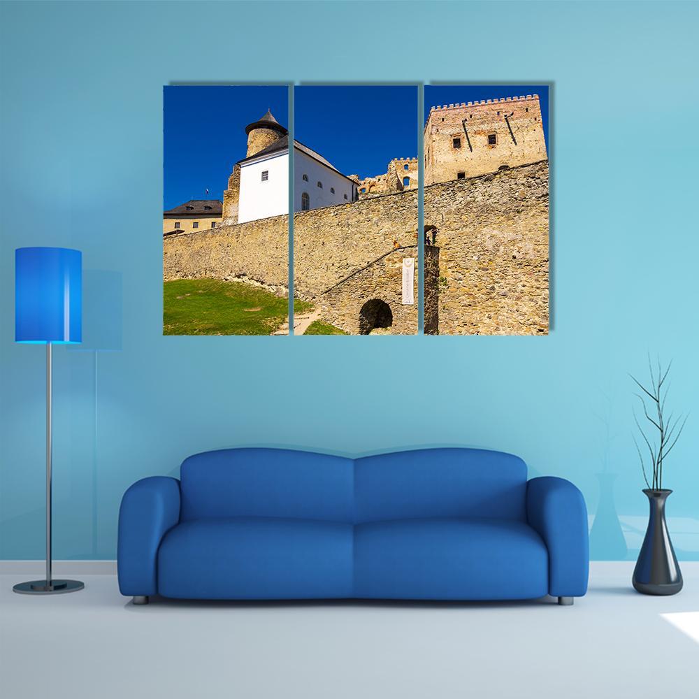 Stone Walls Of Stara Lubovna Castle Canvas Wall Art-3 Horizontal-Gallery Wrap-37" x 24"-Tiaracle