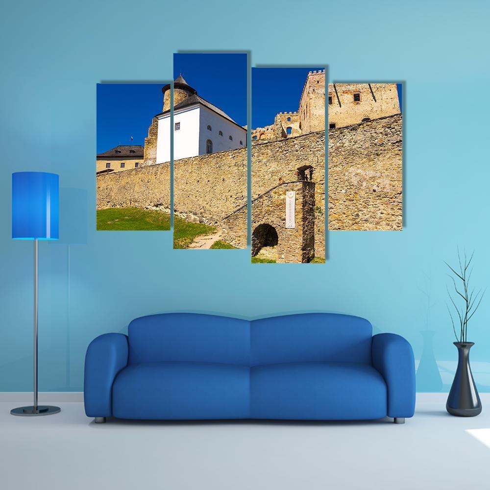 Stone Walls Of Stara Lubovna Castle Canvas Wall Art-4 Pop-Gallery Wrap-50" x 32"-Tiaracle