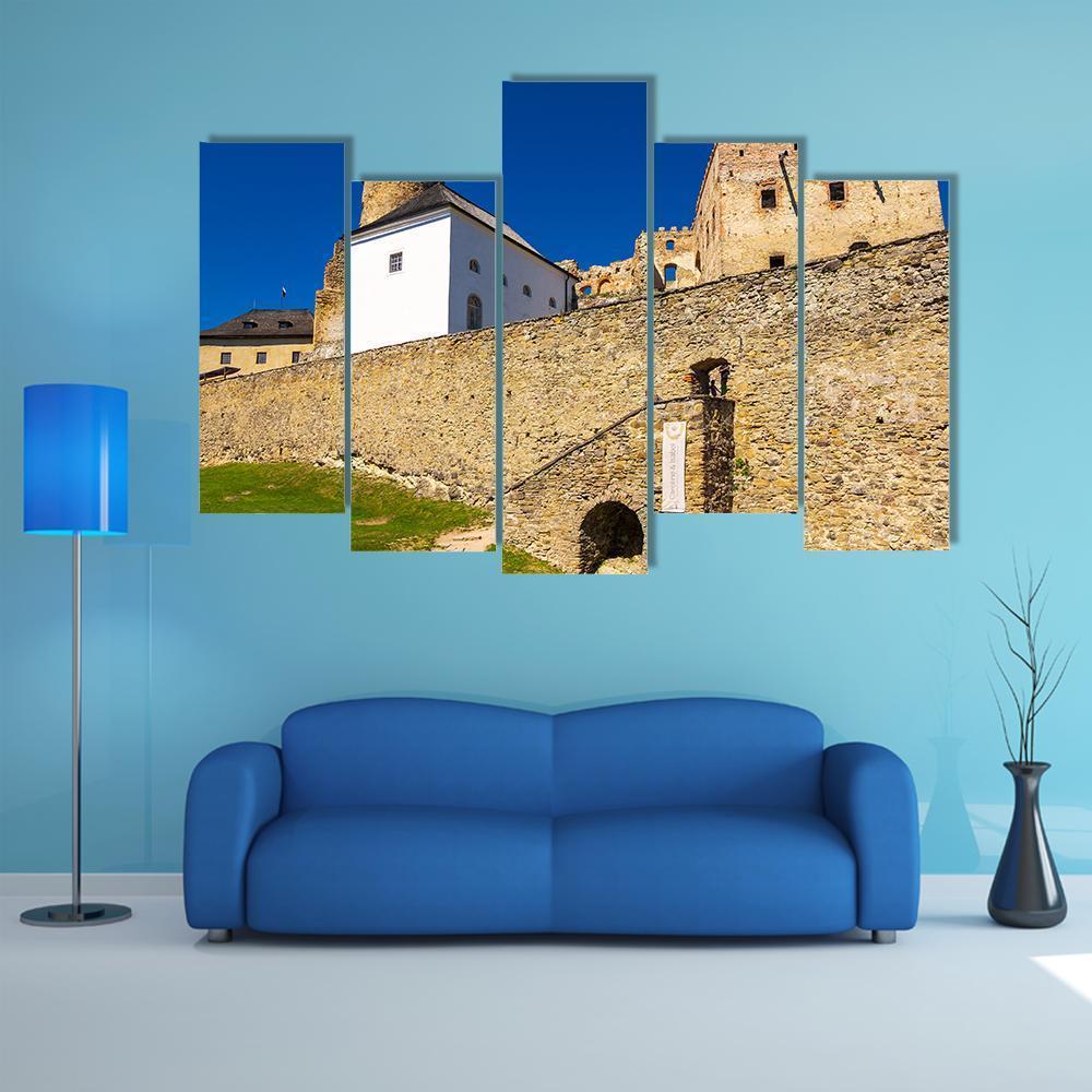 Stone Walls Of Stara Lubovna Castle Canvas Wall Art-5 Pop-Gallery Wrap-47" x 32"-Tiaracle