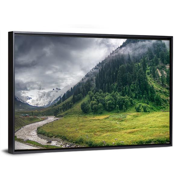 Storm Clouds Over Mountains Of Ladakh Canvas Wall Art-3 Horizontal-Gallery Wrap-25" x 16"-Tiaracle