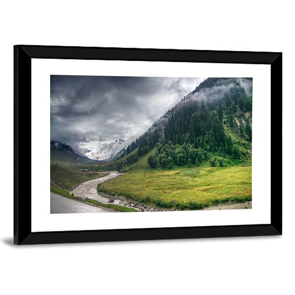 Storm Clouds Over Mountains Of Ladakh Canvas Wall Art-3 Horizontal-Gallery Wrap-25" x 16"-Tiaracle
