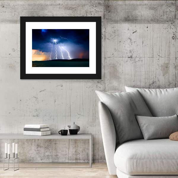 Storm Over The Lake Balaton Canvas Wall Art-3 Horizontal-Gallery Wrap-25&quot; x 16&quot;-Tiaracle