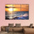 Stormy Sea With Sundown Canvas Wall Art-3 Horizontal-Gallery Wrap-25" x 16"-Tiaracle