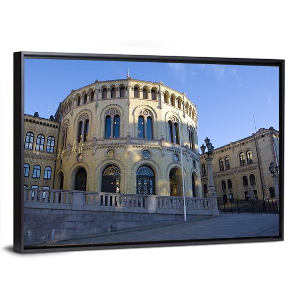 Stortinget Parliament Oslo In Norway Canvas Wall Art-3 Horizontal-Gallery Wrap-25" x 16"-Tiaracle