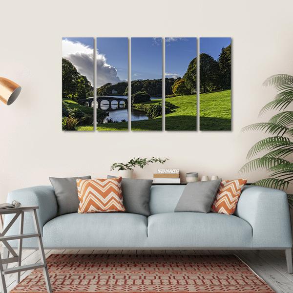 Stourhead Gardens In Wiltshire Canvas Wall Art-5 Horizontal-Gallery Wrap-22" x 12"-Tiaracle