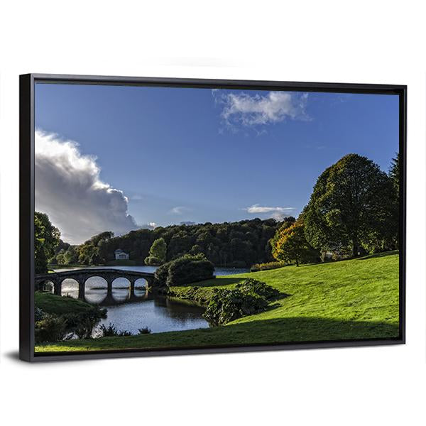 Stourhead Gardens In Wiltshire Canvas Wall Art-3 Horizontal-Gallery Wrap-25" x 16"-Tiaracle