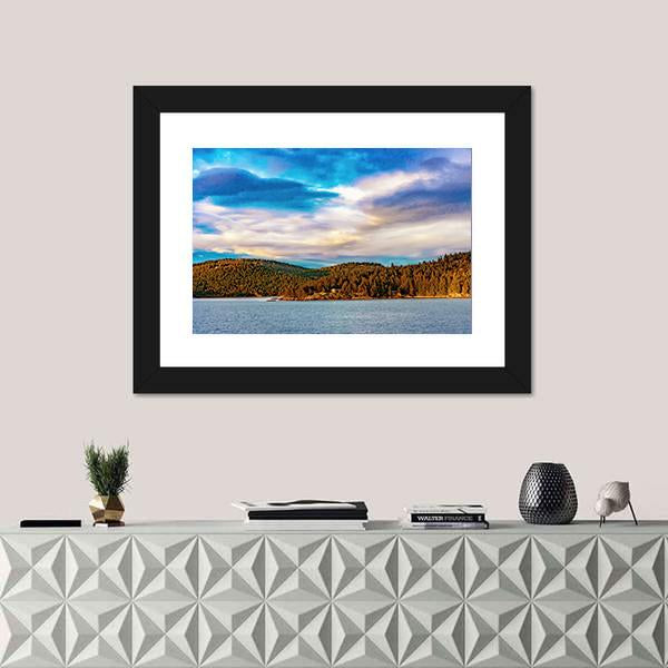 Strait Of Georgia Landscape Canvas Wall Art-1 Piece-Framed Print-20" x 16"-Tiaracle