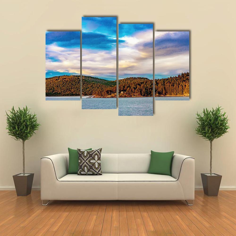 Strait Of Georgia Landscape Canvas Wall Art-4 Pop-Gallery Wrap-50" x 32"-Tiaracle