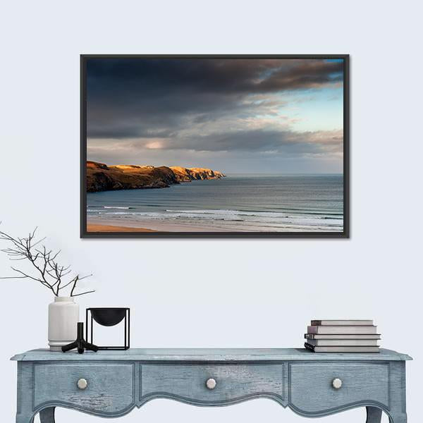 Strathy Bay To Strathy Point Canvas Wall Art-1 Piece-Floating Frame-24" x 16"-Tiaracle
