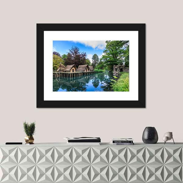 Straw Houses In Bally Park Canvas Wall Art-1 Piece-Framed Print-20" x 16"-Tiaracle