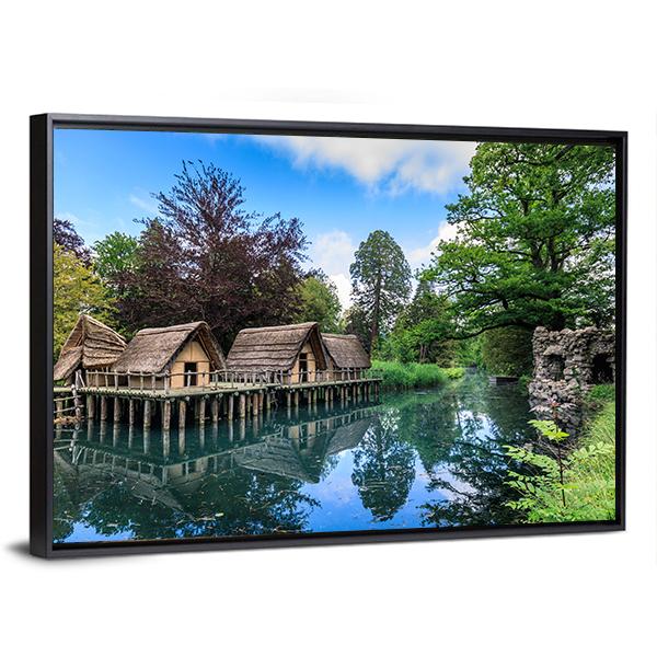 Straw Houses In Bally Park Canvas Wall Art-3 Horizontal-Gallery Wrap-25" x 16"-Tiaracle