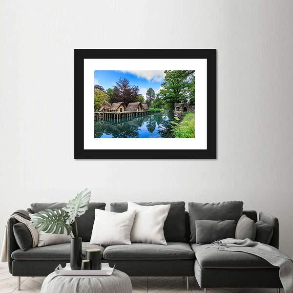 Straw Houses In Bally Park Canvas Wall Art-3 Horizontal-Gallery Wrap-25" x 16"-Tiaracle