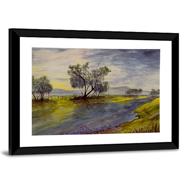 Streams Flowing Down The Mountains Canvas Wall Art-3 Horizontal-Gallery Wrap-25" x 16"-Tiaracle