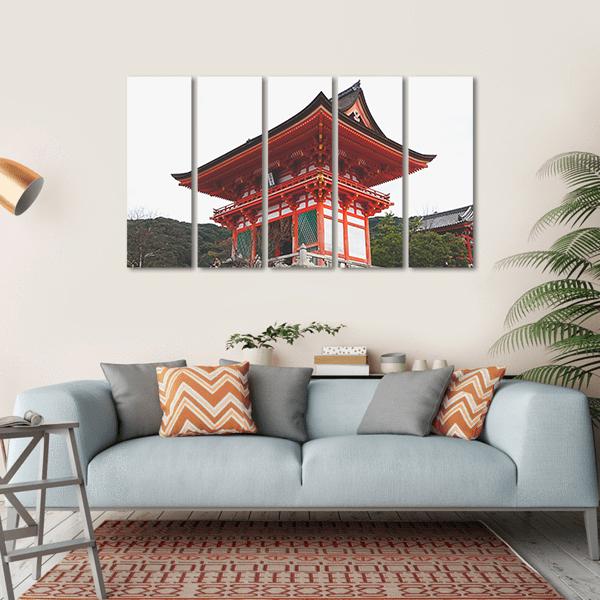 Street Around Kiyomizu Temple Canvas Wall Art-5 Horizontal-Gallery Wrap-22" x 12"-Tiaracle