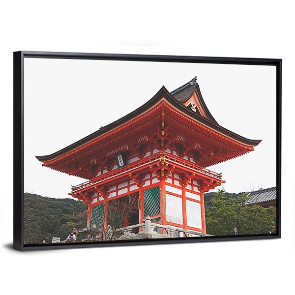 Street Around Kiyomizu Temple Canvas Wall Art-3 Horizontal-Gallery Wrap-25" x 16"-Tiaracle