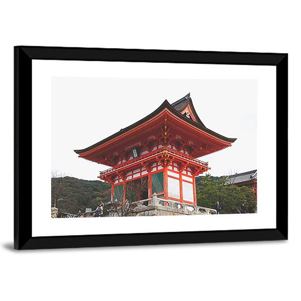 Street Around Kiyomizu Temple Canvas Wall Art-3 Horizontal-Gallery Wrap-25" x 16"-Tiaracle