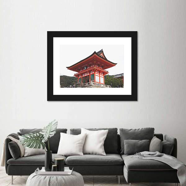 Street Around Kiyomizu Temple Canvas Wall Art-3 Horizontal-Gallery Wrap-25" x 16"-Tiaracle