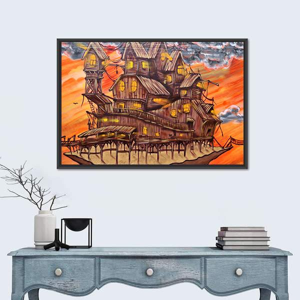 Street Art Abstract Canvas Wall Art-1 Piece-Floating Frame-24" x 16"-Tiaracle
