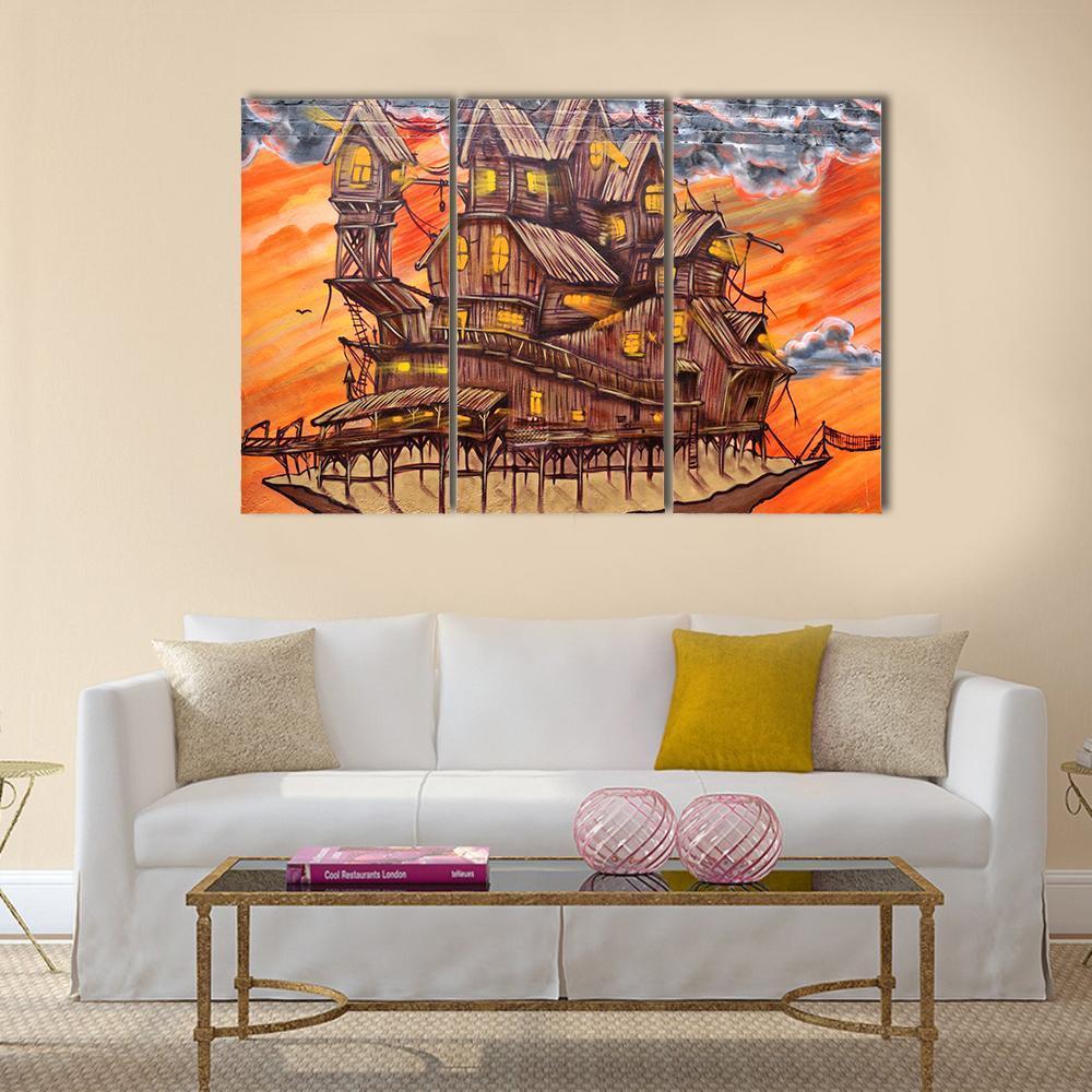 Street Art Abstract Canvas Wall Art-3 Horizontal-Gallery Wrap-37" x 24"-Tiaracle