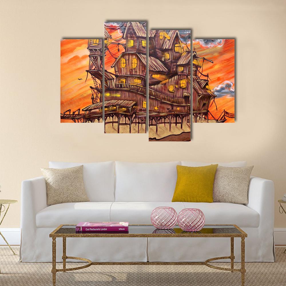 Street Art Abstract Canvas Wall Art-4 Pop-Gallery Wrap-50" x 32"-Tiaracle