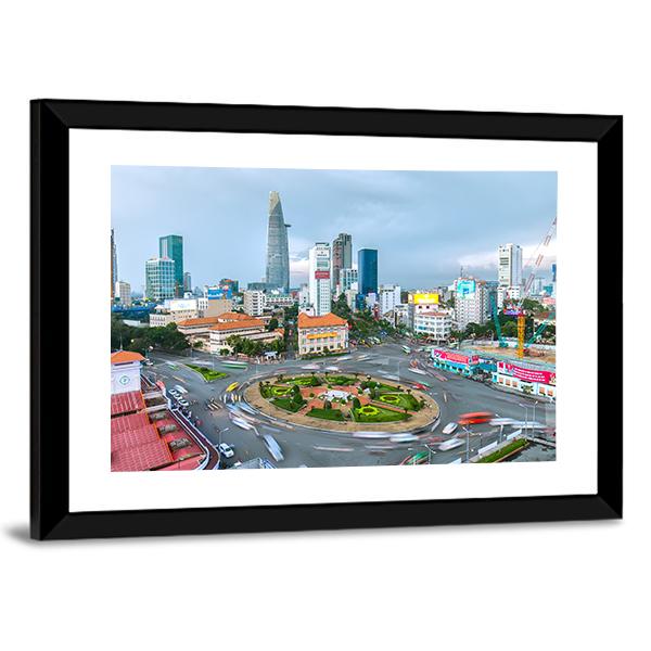 Street In Ho Chi Minh City Vietnam Canvas Wall Art-3 Horizontal-Gallery Wrap-25" x 16"-Tiaracle