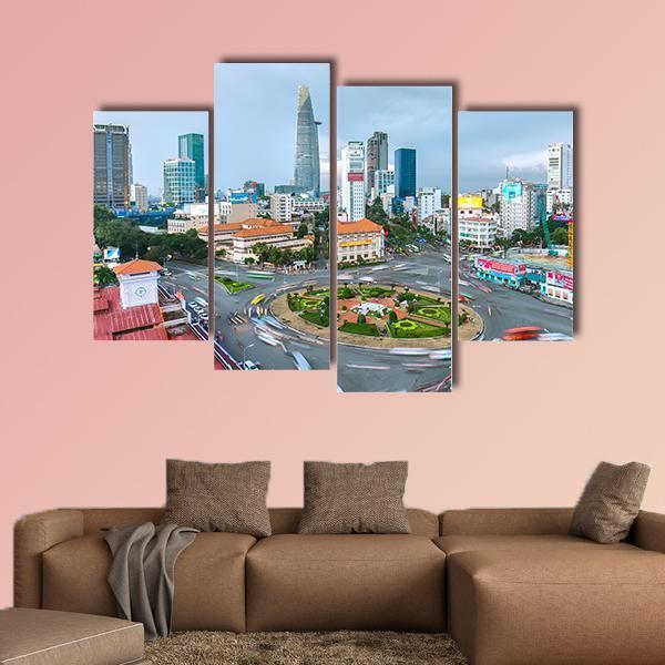 Street In Ho Chi Minh City Vietnam Canvas Wall Art-4 Pop-Gallery Wrap-50" x 32"-Tiaracle