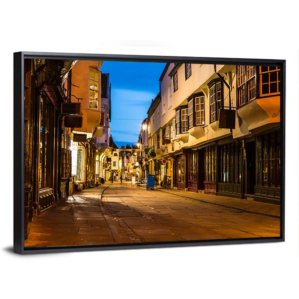Street View In York Canvas Wall Art-3 Horizontal-Gallery Wrap-25" x 16"-Tiaracle