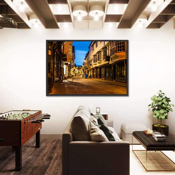 Street View In York Canvas Wall Art-3 Horizontal-Gallery Wrap-25" x 16"-Tiaracle