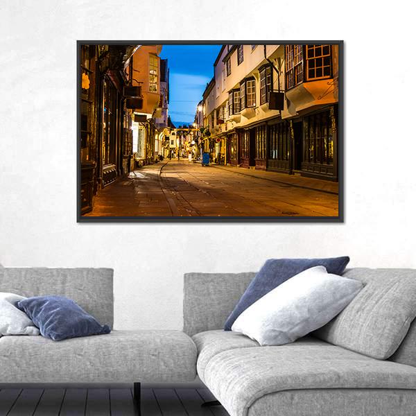 Street View In York Canvas Wall Art-3 Horizontal-Gallery Wrap-25" x 16"-Tiaracle