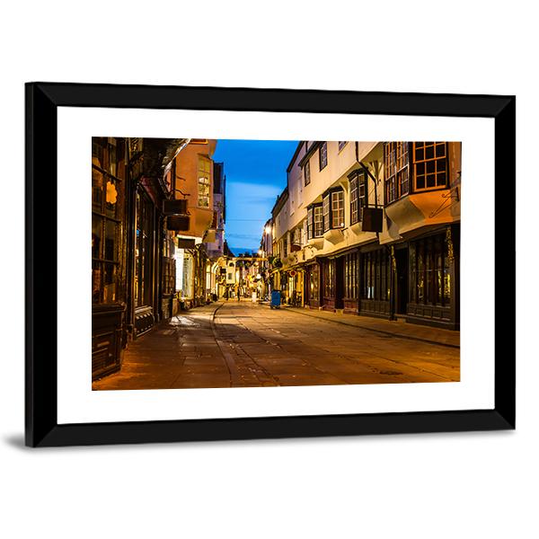 Street View In York Canvas Wall Art-3 Horizontal-Gallery Wrap-25" x 16"-Tiaracle