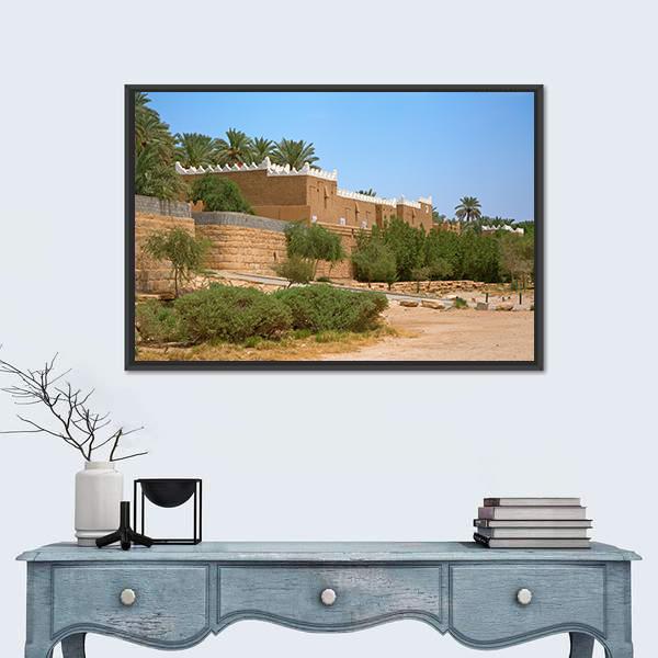 Streets Of The Old City Diriyah Near Ar Riyadh Canvas Wall Art-1 Piece-Floating Frame-24" x 16"-Tiaracle