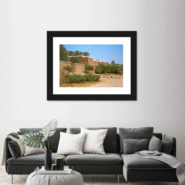 Streets Of The Old City Diriyah Near Ar Riyadh Canvas Wall Art-3 Horizontal-Gallery Wrap-25" x 16"-Tiaracle