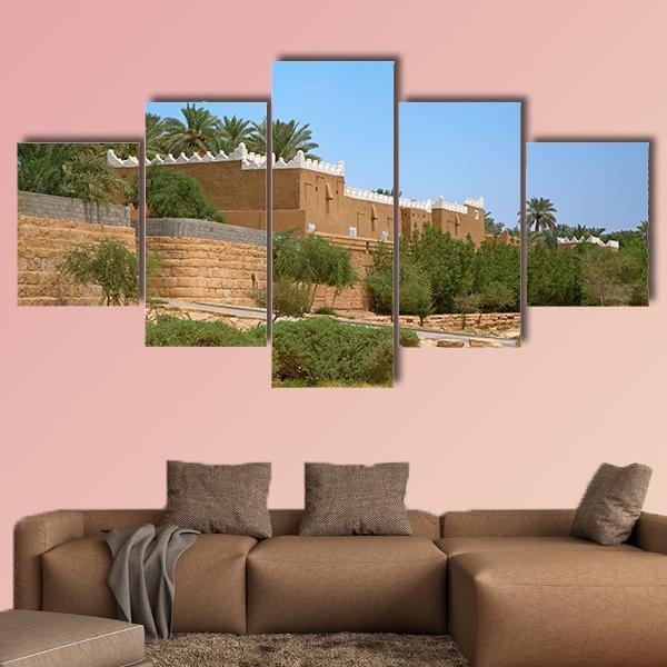 Streets Of The Old City Diriyah Near Ar Riyadh Canvas Wall Art-5 Star-Gallery Wrap-62" x 32"-Tiaracle