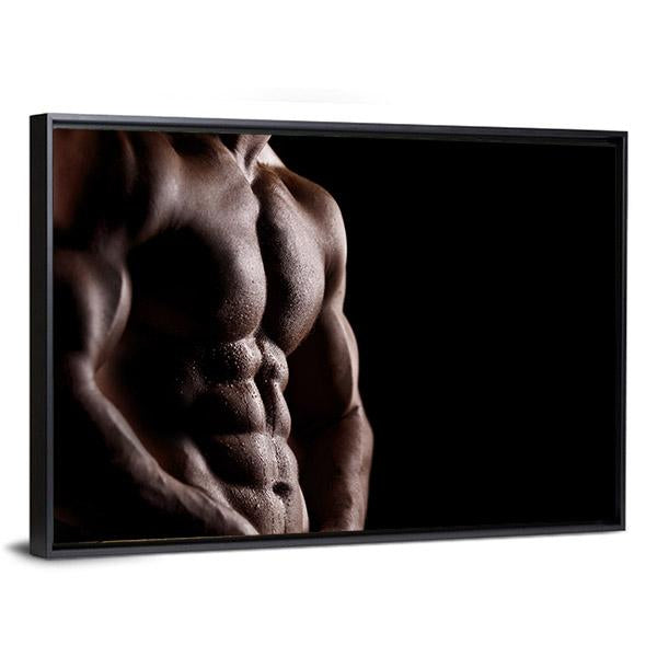 Strong Athletic Man Canvas Wall Art-3 Horizontal-Gallery Wrap-25&quot; x 16&quot;-Tiaracle