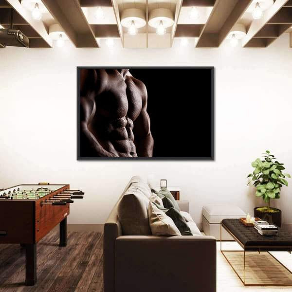 Strong Athletic Man Canvas Wall Art-3 Horizontal-Gallery Wrap-25" x 16"-Tiaracle