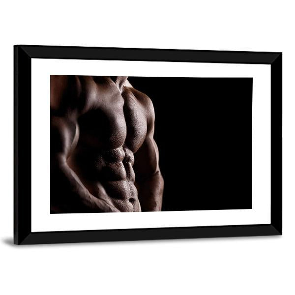 Strong Athletic Man Canvas Wall Art-3 Horizontal-Gallery Wrap-25&quot; x 16&quot;-Tiaracle