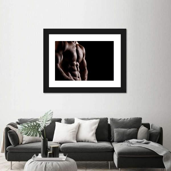 Strong Athletic Man Canvas Wall Art-3 Horizontal-Gallery Wrap-25&quot; x 16&quot;-Tiaracle