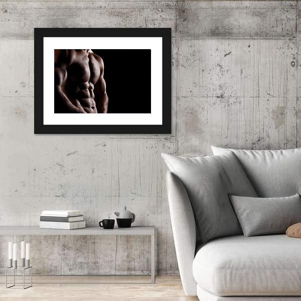 Strong Athletic Man Canvas Wall Art-3 Horizontal-Gallery Wrap-25&quot; x 16&quot;-Tiaracle