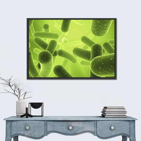 Structure Of Bacteria Canvas Wall Art-1 Piece-Floating Frame-24" x 16"-Tiaracle